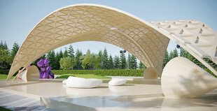 现代艺术风格户外景观建筑