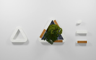 几何造型绿植摆件组合