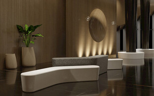 现代简约风室内异形坐凳