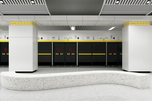 现代风格储物柜接待台空间