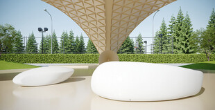 现代户外景观休憩空间