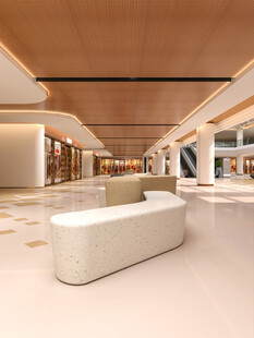 现代商场室内休息区场景