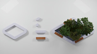 微型景观模型组件展示