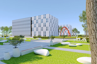 现代风格办公楼景观设计