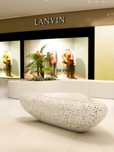 现代简约风室内异形石凳