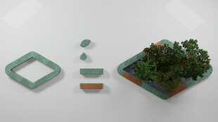 微型景观模型组件展示