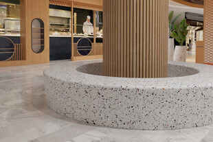 圆形石材树池景观设计