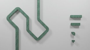 绿色异形零件组件展示