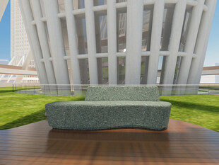 户外现代风格弧形沙发