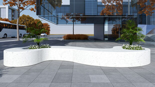 现代城市户外景观花池