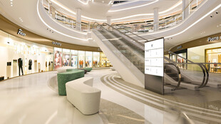 现代时尚购物中心内部景观