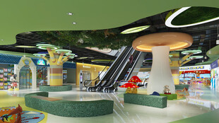 商场内的多彩休闲娱乐区域