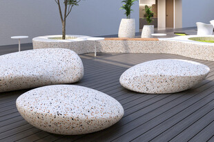 户外庭院鹅卵石装饰摆件