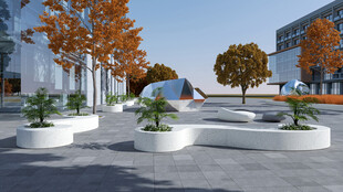 户外景观花箱设计展示