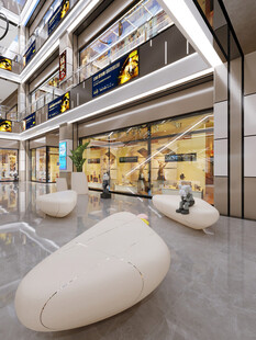 现代商场内的别致休闲区域