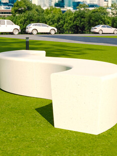 户外白色几何造型景观设施