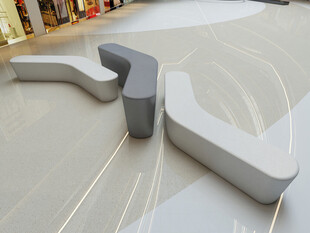 现代风格灰色异形装饰摆件