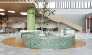 现代办公空间接待台景观