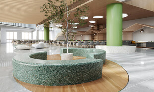 现代办公休闲区室内景观