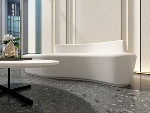 现代简约风白色浴缸场景