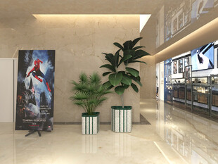 大厅绿植装饰场景