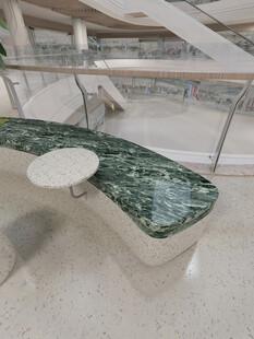 绿色大理石异形长椅