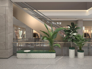 现代商场室内绿植装饰景观