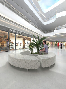 商场内的休闲座椅景观