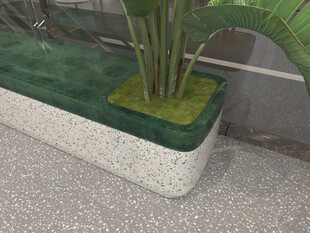 现代绿植景观花池设计