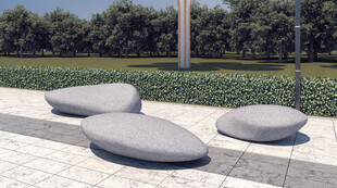 户外现代风格圆形休闲座椅