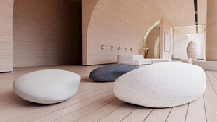 简约风室内圆形坐垫摆件