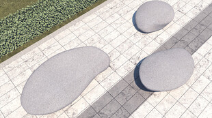 户外混凝土脚踏石