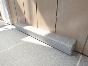 现代简约户外灰色长条座椅