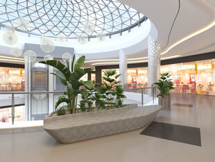 商场内景绿植装饰景观