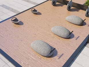 日式禅意枯山水石景