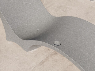 灰色弧形座椅设计图