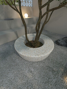 简约石制树池