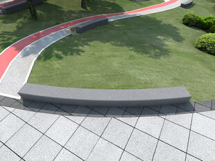 户外休闲长椅景观