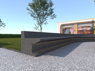 现代户外景观座椅设计