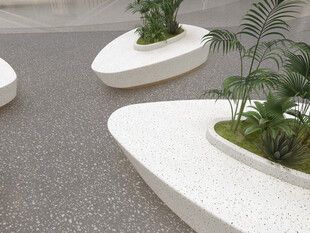 现代户外异形植物座椅