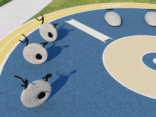 跑道上的健身机器人