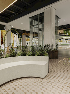 现代室内弧形沙发景观区