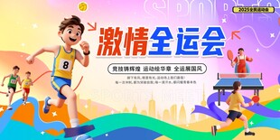 全运会全国运动会主视觉展板