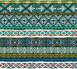 民族风几何图案织物纹理