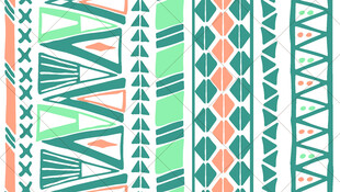 几何条纹民族风图案设计