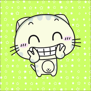 可爱猫咪露齿笑