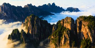 壮丽黄山云海景观