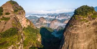 龙川霍山壮丽奇峰景观