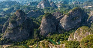 龙川霍山航拍美景