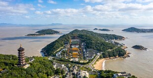 海岛风光俯瞰图